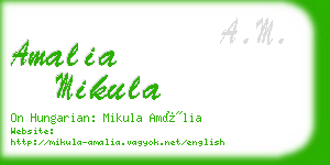 amalia mikula business card